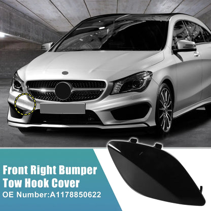 Front Bumper Tow Hook Cover for Mercedes-Benz CLA-Class (2014-2023) Black