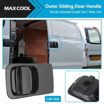 LH Sliding Door Handle Matte Black for Hyundai ILoad/IMax (2008-2019)