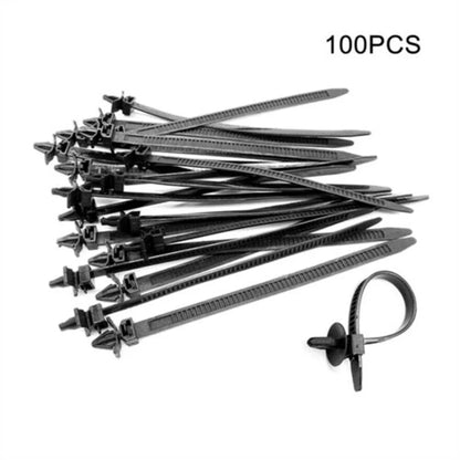100 Pack / Multiple Size / Car Harness Wire Clips Ties Push Rivet