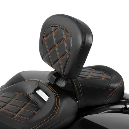 Front Backrest Pad for Harley Touring Road Glide 2009-2023 Black