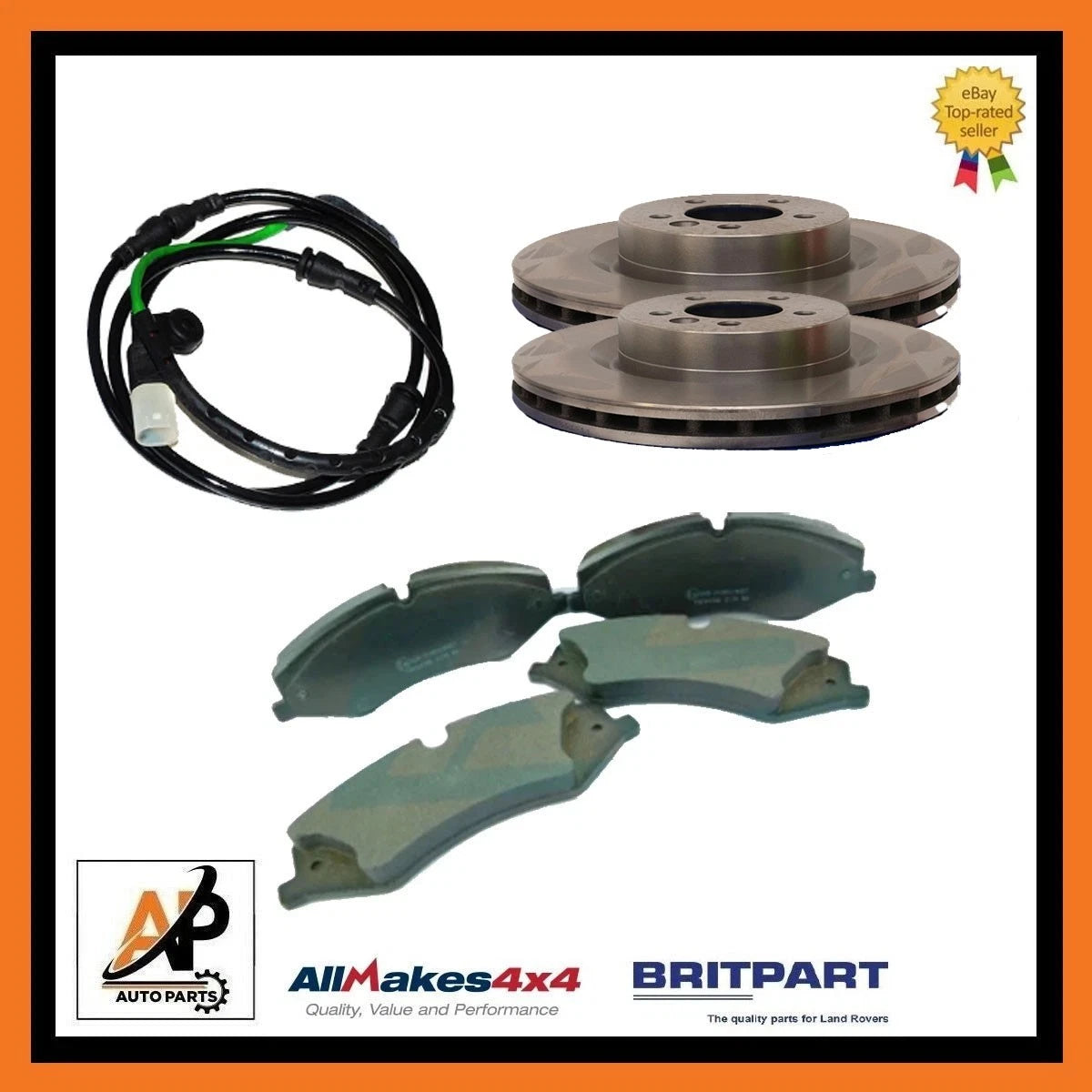 Front Brake Discs and Pads Kit Set for Land Rover Discovery 4 3.0 TDV6 (2010–2016)