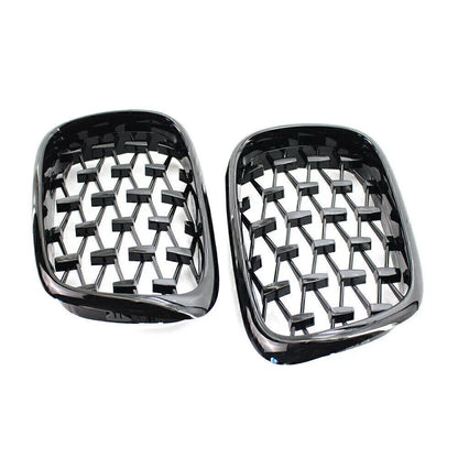 Gloss Black Front Kidney Grille for BMW E39 5-Series (1999-2003)