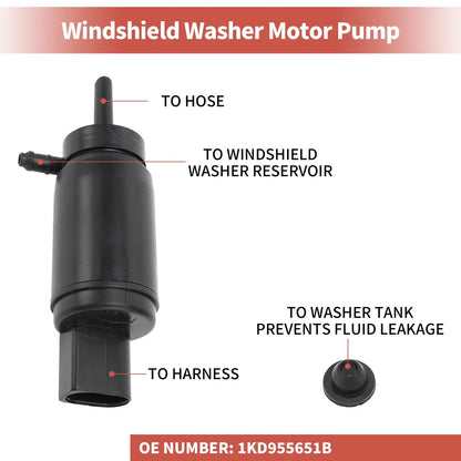 Windshield Washer Pump w/Grommet for Audi A6 (2005-2011)