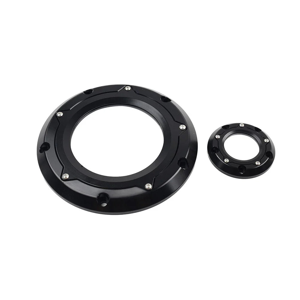 Black Derby Timer Timing Cover for Harley Softail Dyna Touring Road Glide