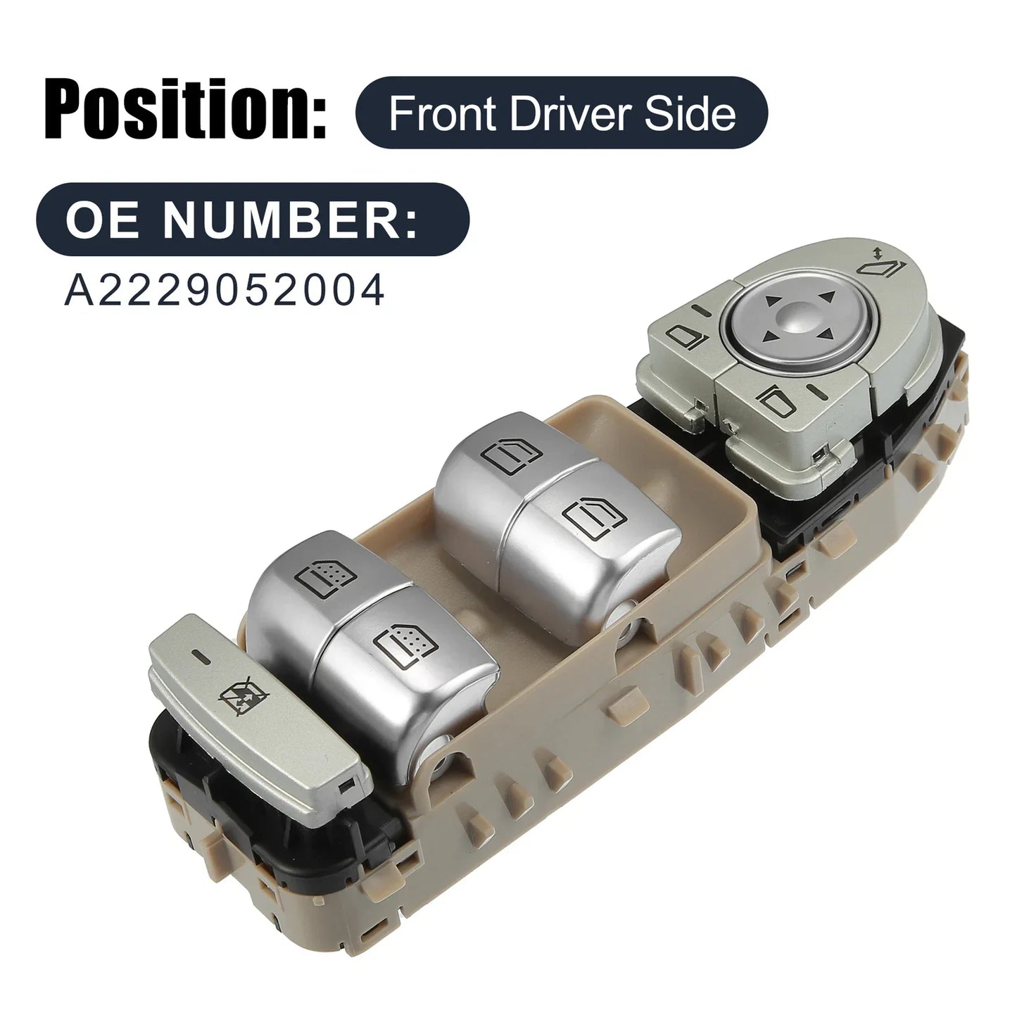 Power Window Switch for Mercedes-Benz W222 S-Class (2013-2017) Beige