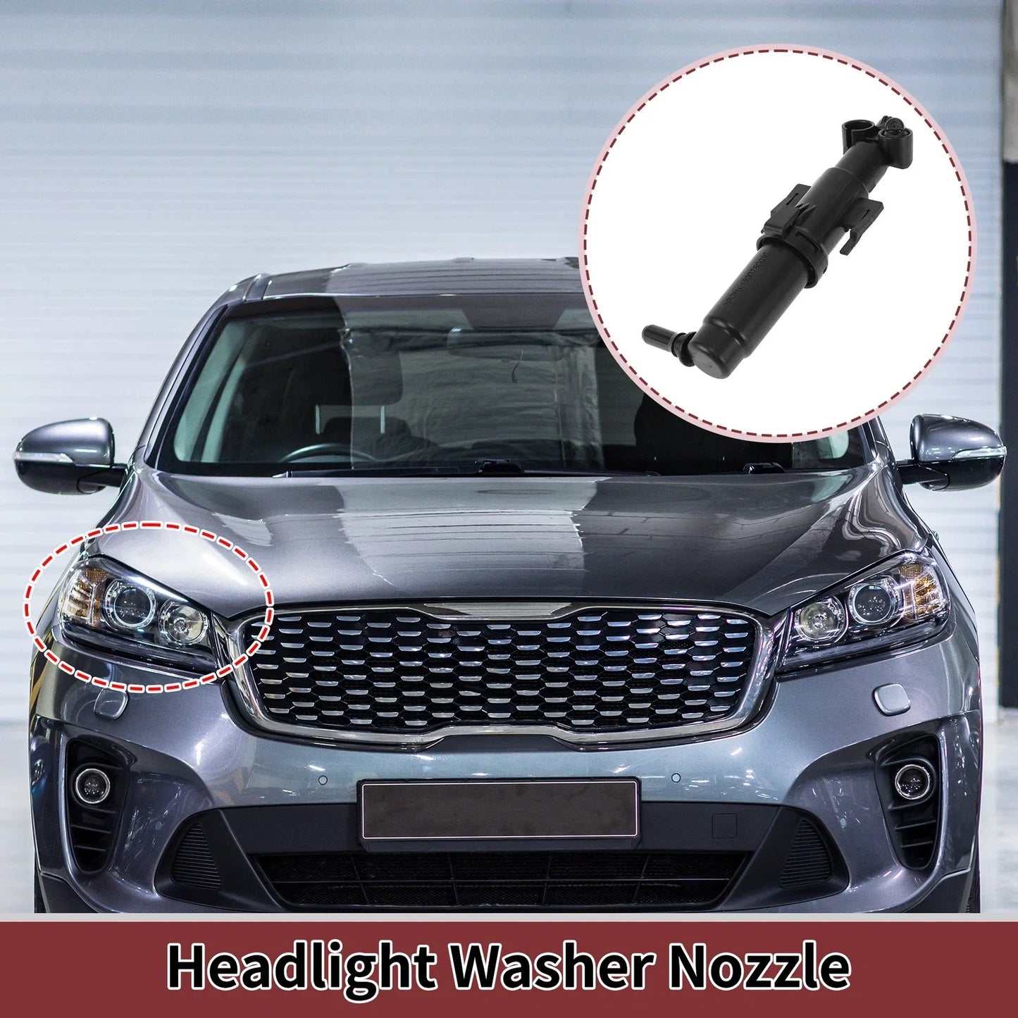 Front Passenger Side Headlight Washer Nozzle for BMW 528i (2011-2016)