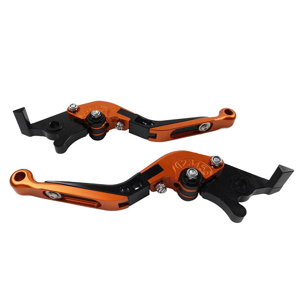 CNC Orange Extendable Brake Clutch Levers for Yamaha FZ07 FZ09 MT07 MT09 XSR900 (2014-2023)