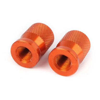Tire Valve Caps  Orange Dust Covers for Car Wheel Rim Vent Stems