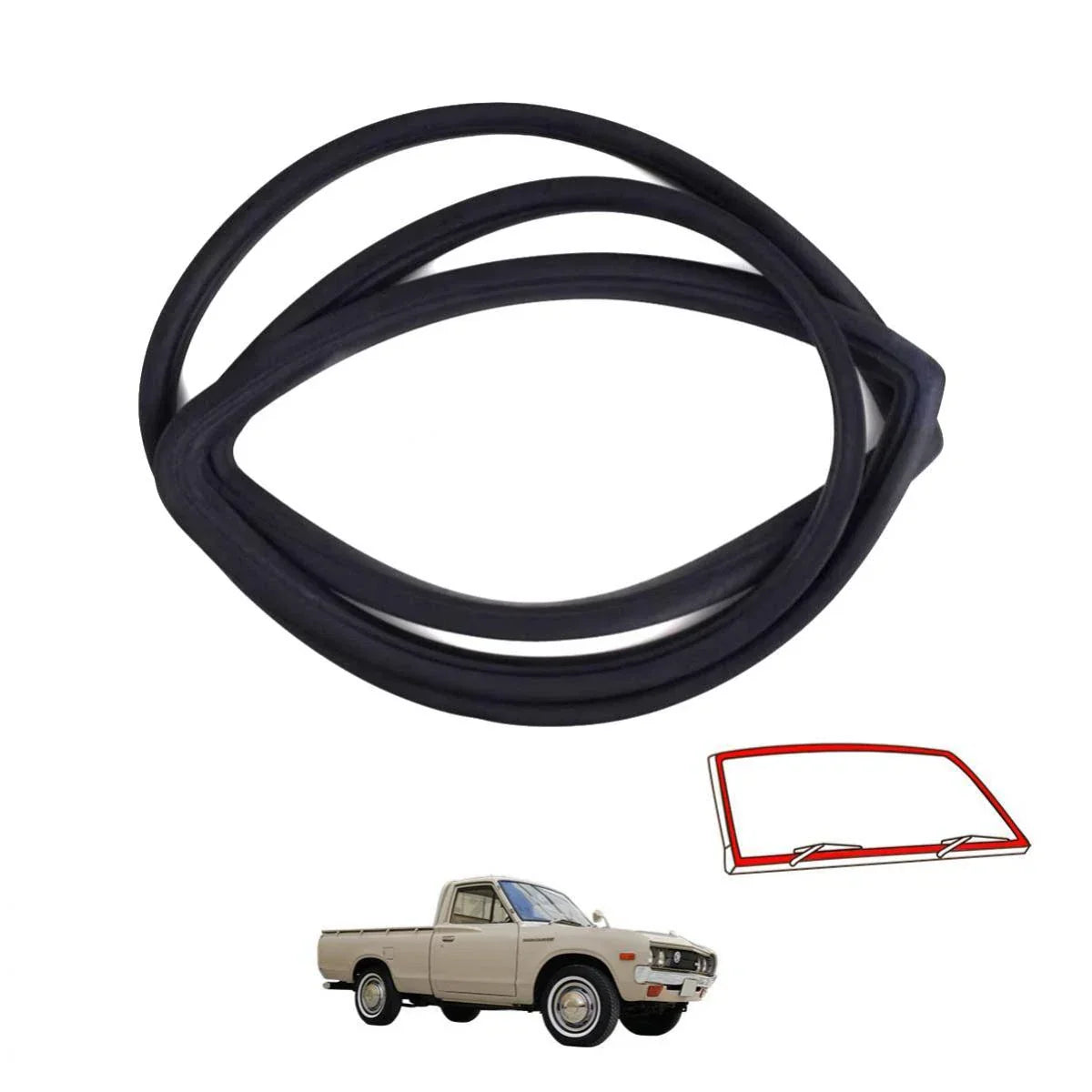 Windshield Front Rear Door Rubber Seal Set 4 Fits Datsun 620 Pickup 1972-79