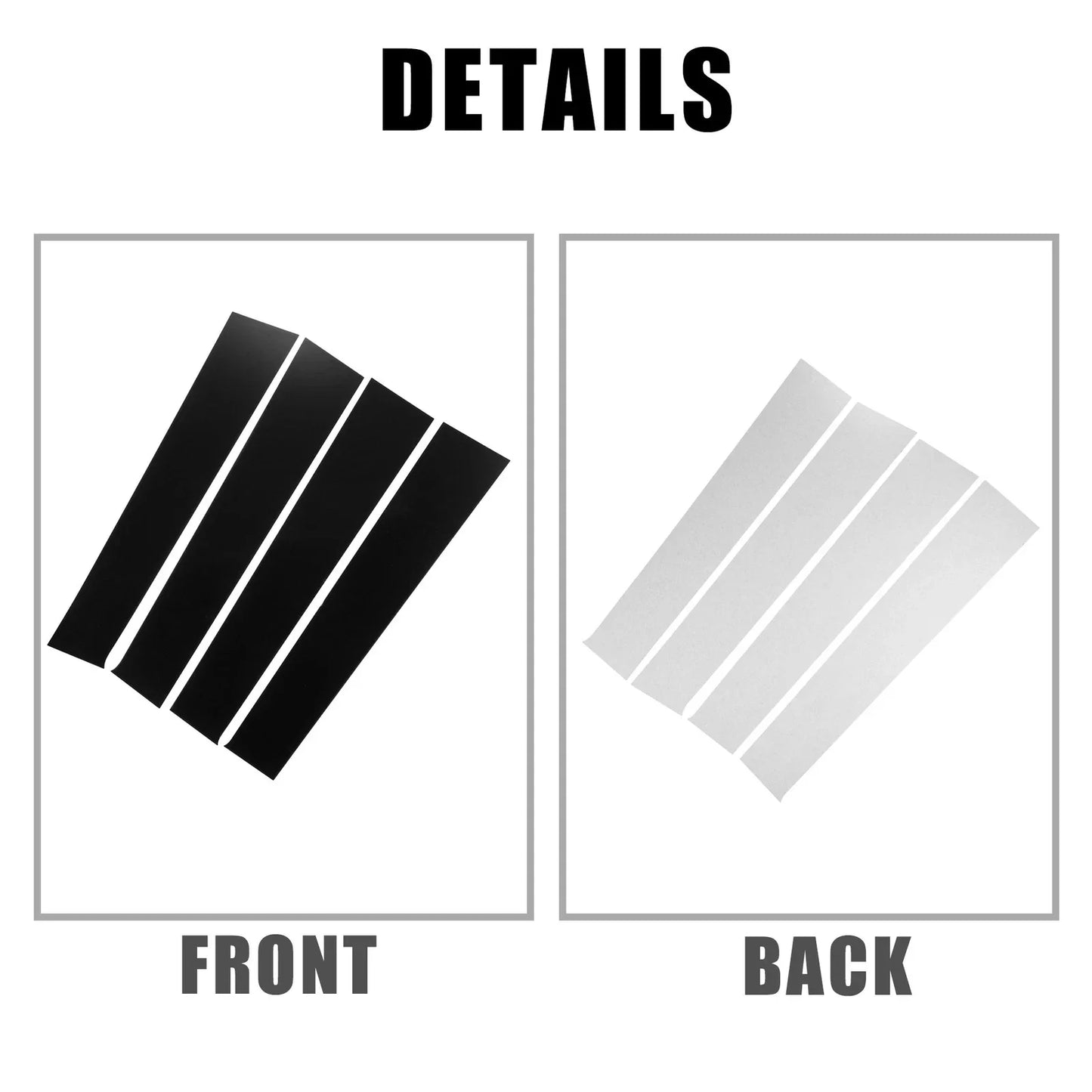 4 x Car Door Cover Trim Pillar Post Stickers for Dodge Ram (2010-2023)