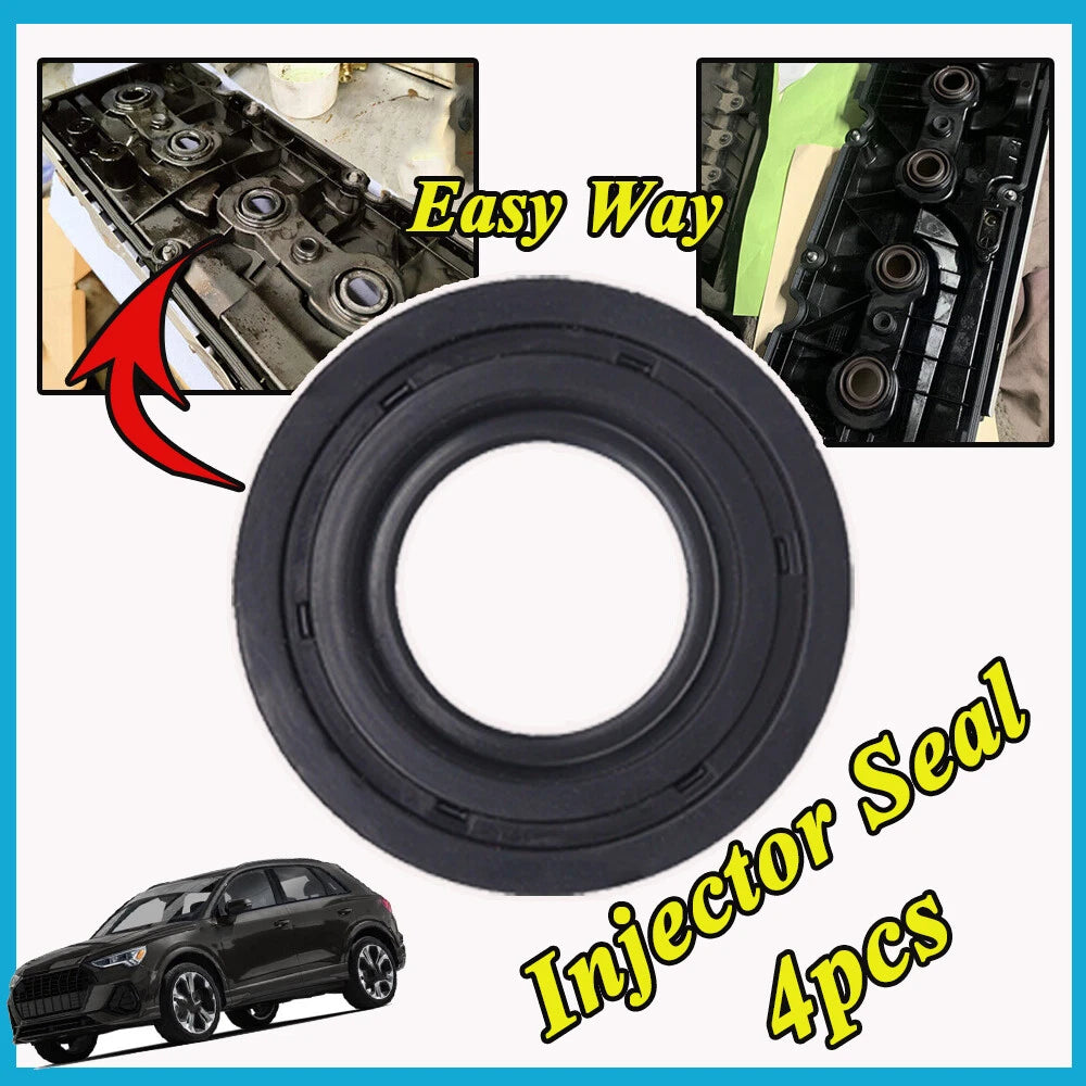 4Pcs Fuel Injector Holder Sealing Ring Valve Gaskets for Audi Q3 Q5 (2011–2015)