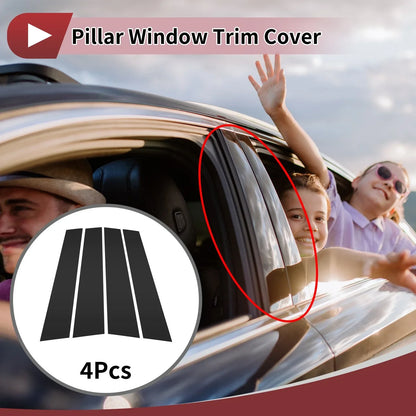 Front Left Right Door Pillar Window Trim for Lexus NX (2014-2022) Black