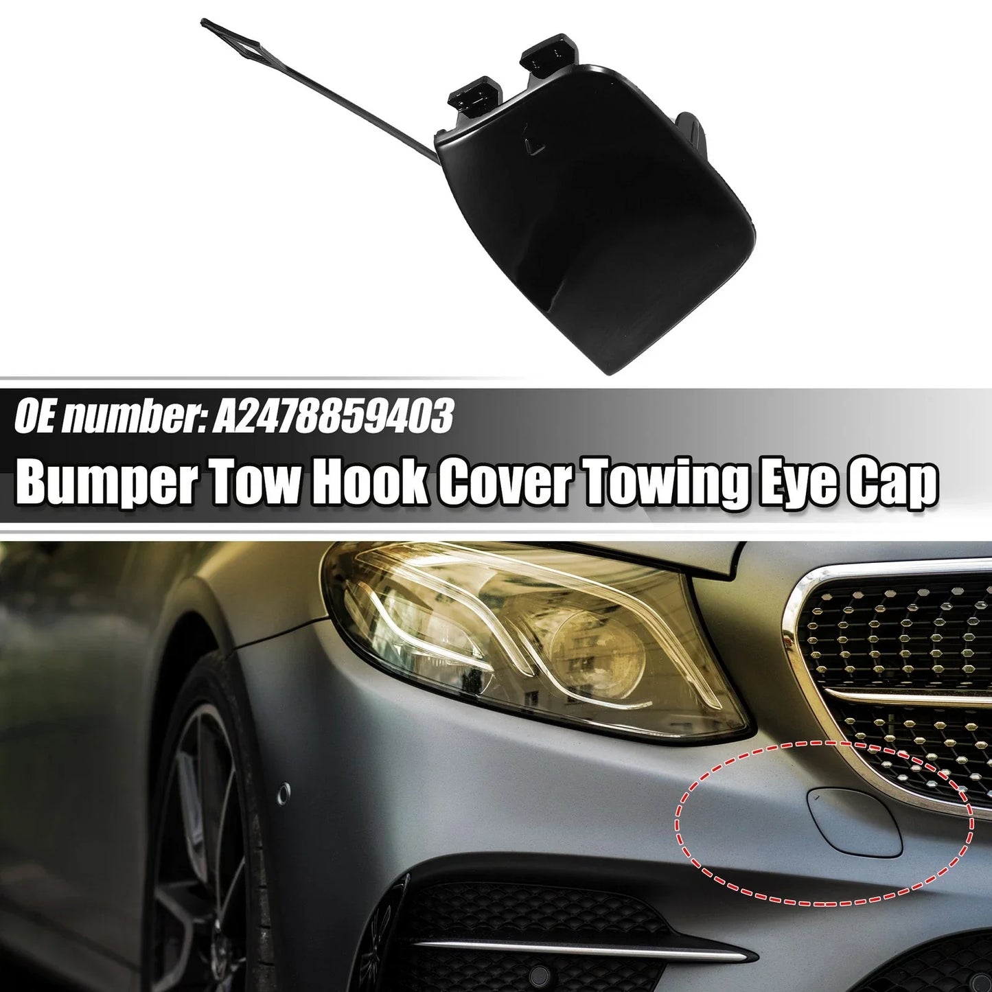 Front Right Tow Hook Cover for Mercedes-Benz GLA 250 4Matic (2015-2023)