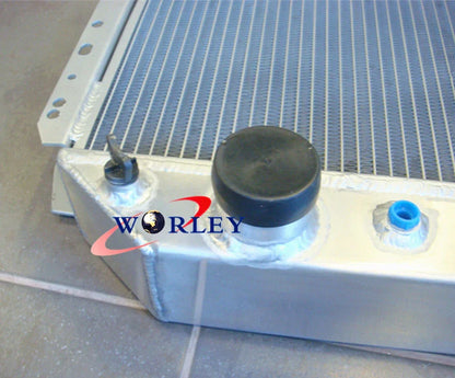3 Row Aluminum Radiator + Fan for Ford F100 F150 F250 F350 Bronco (67-81)