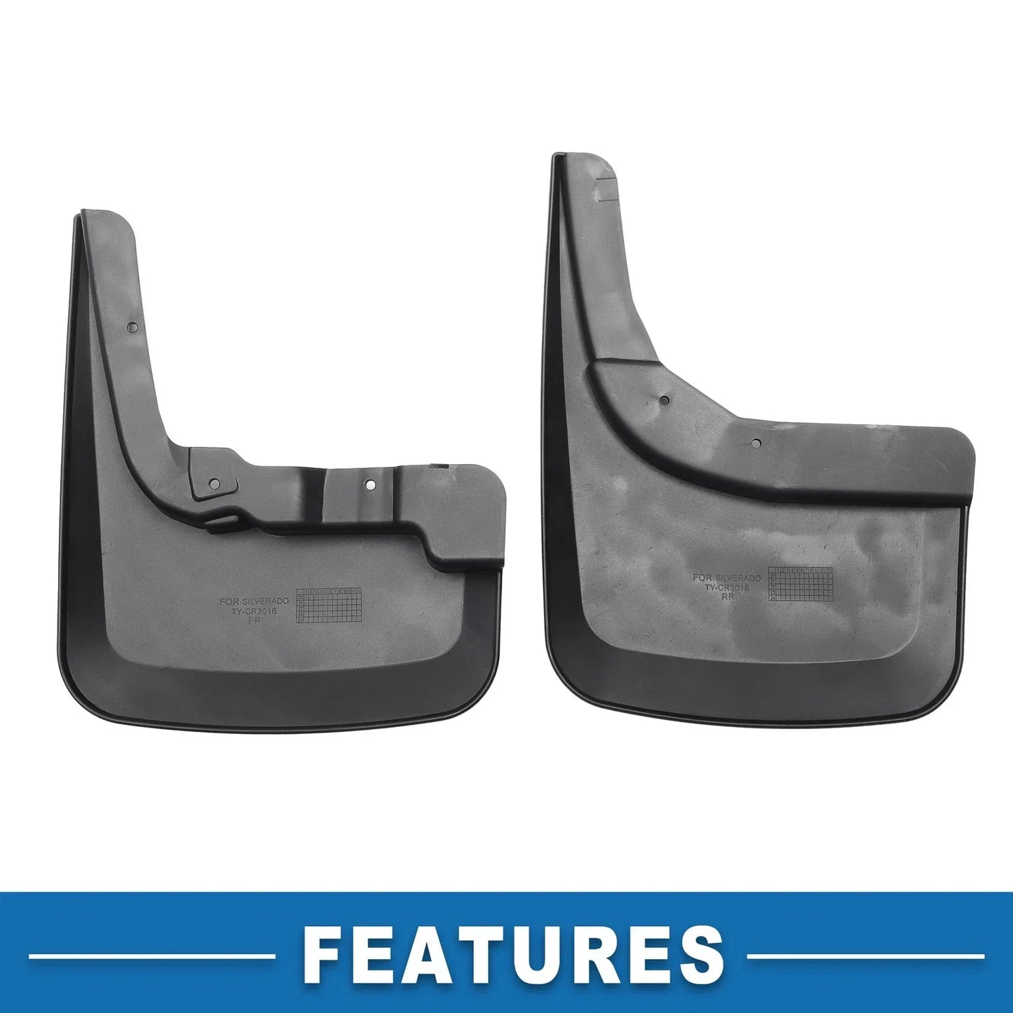 Mud Flap Splash Guard for Chevy Silverado 1500 2019-2024 4WD
