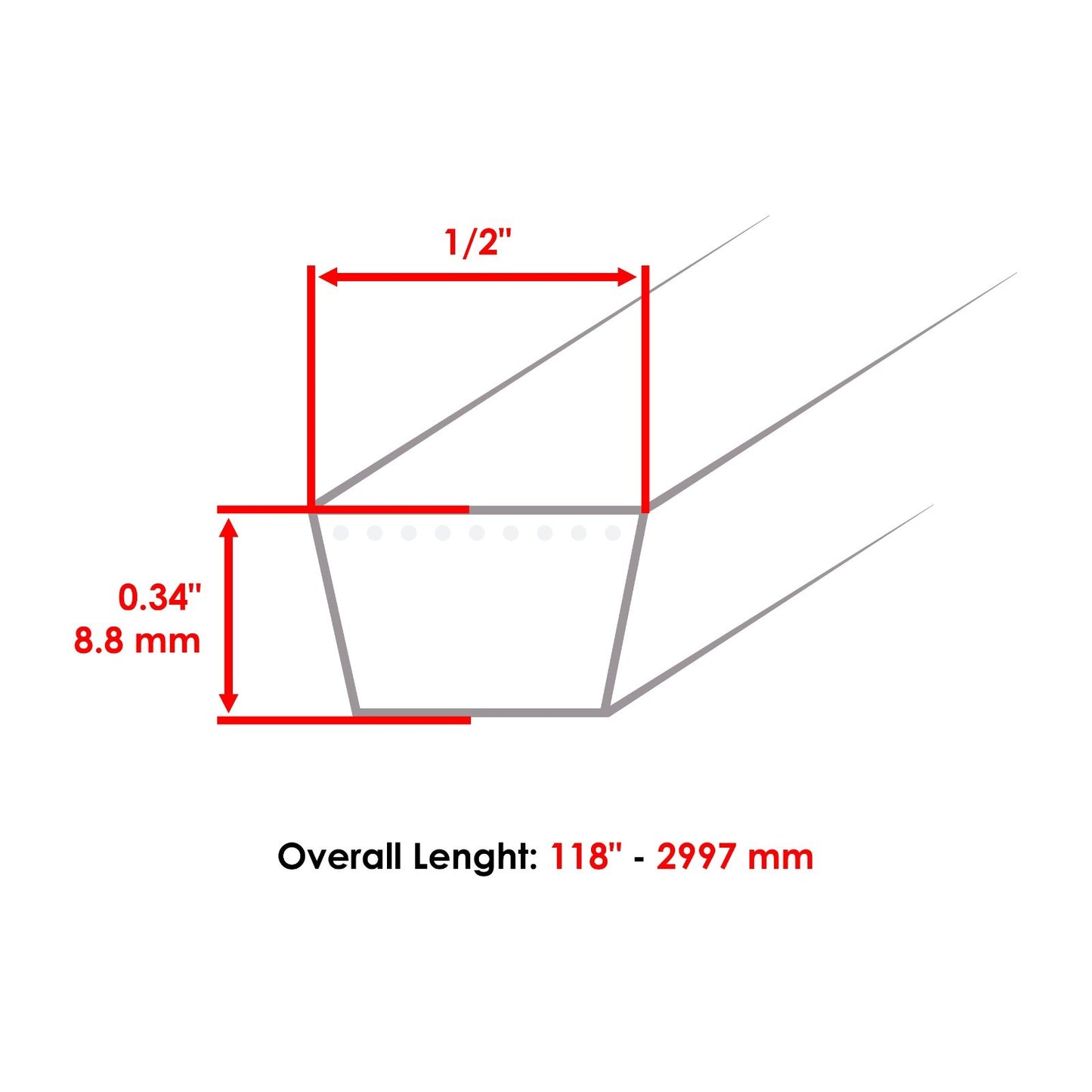 Deck Belt 46 Inch Replacement for Snapper ELT19546 (2000–2000)