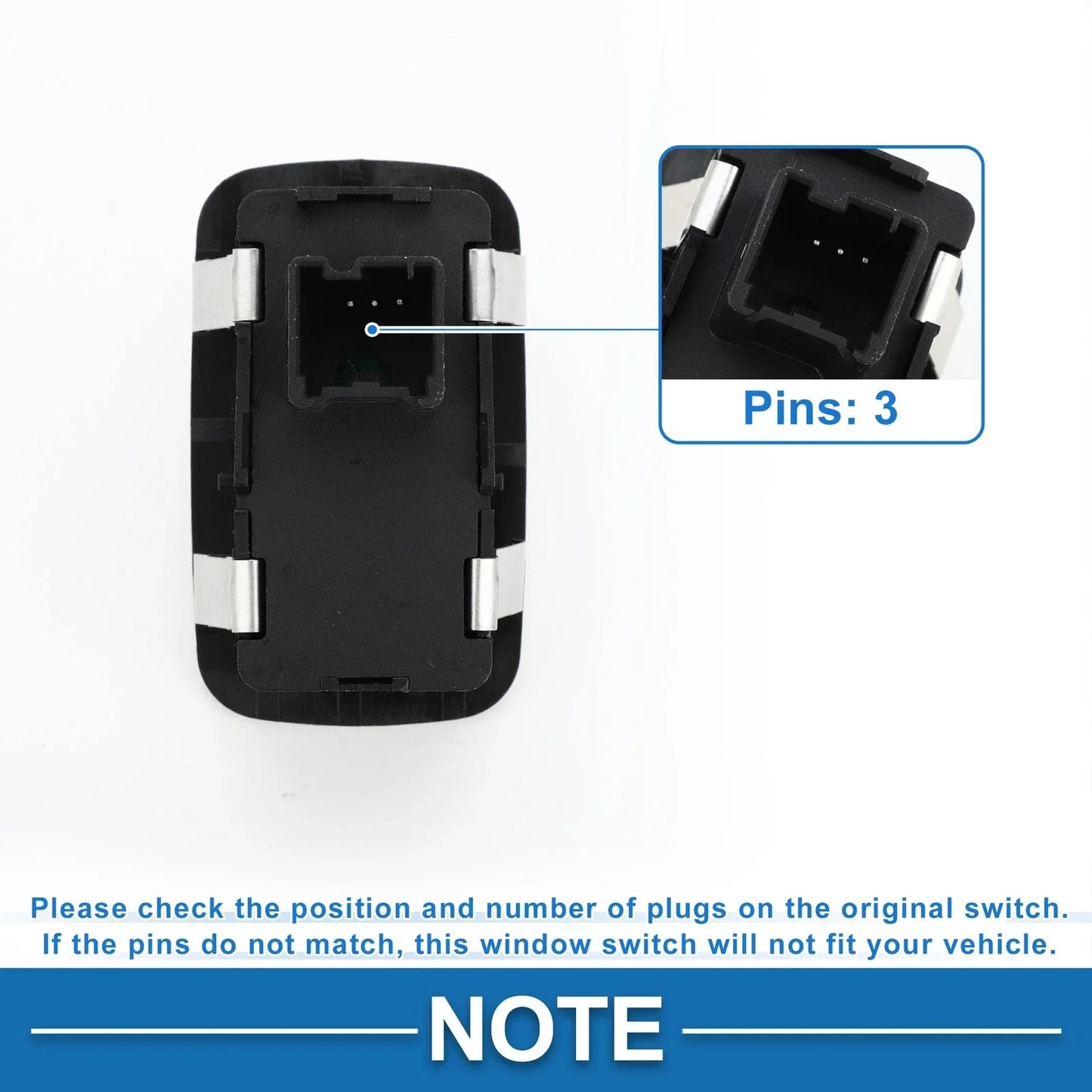 Rear Power Window Switch for Dodge Grand Caravan, Chrysler (2008-2020)