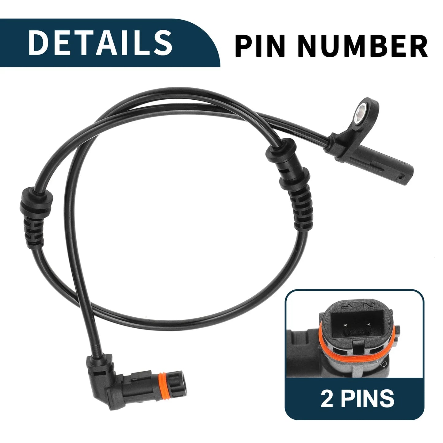 2 x Front Side ABS Wheel Speed Sensors for Mercedes-Benz SLC300 (2017-2020)