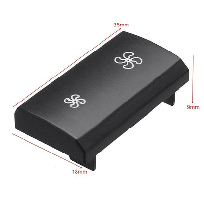 Fan Button for Car A/C Heater Controls Black Plastic Panel