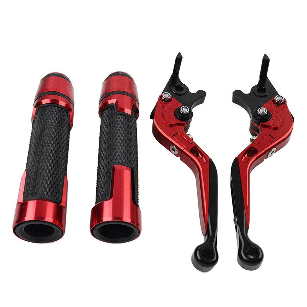 Red Extendable Brake Clutch Levers Grip Set for Suzuki GSXR600/750 (2006-2019)