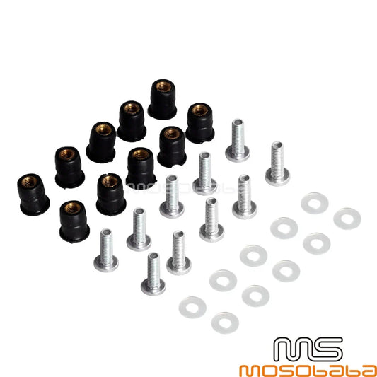 10 x M5 Stainless Steel Screws for Motorcycles Windshield Fairing Bolts