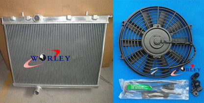 Aluminum Alloy Radiator + Fan for Peugeot 206 (1999-2006)