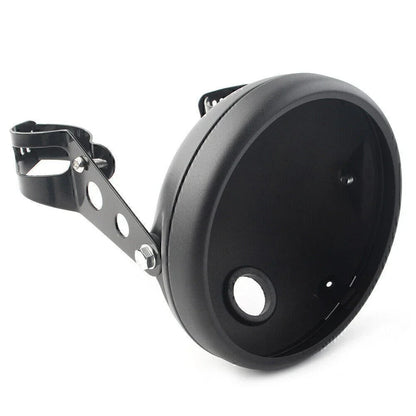 7" LED Headlight Shell w/ Bracket for Harley Motorcycle Matte Black