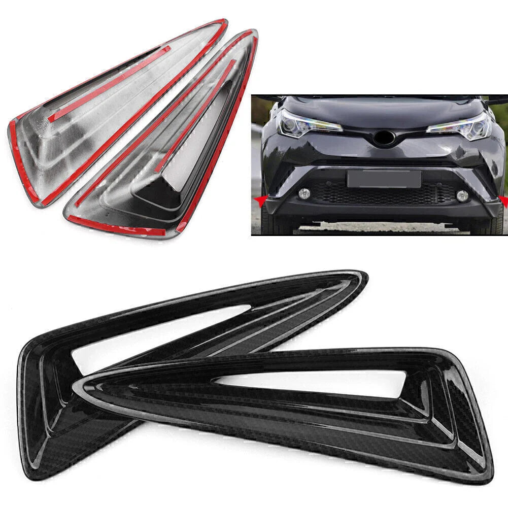 Front Fog Lamp Light Air Vent Cover Trim for Toyota CHR (2016-2018)