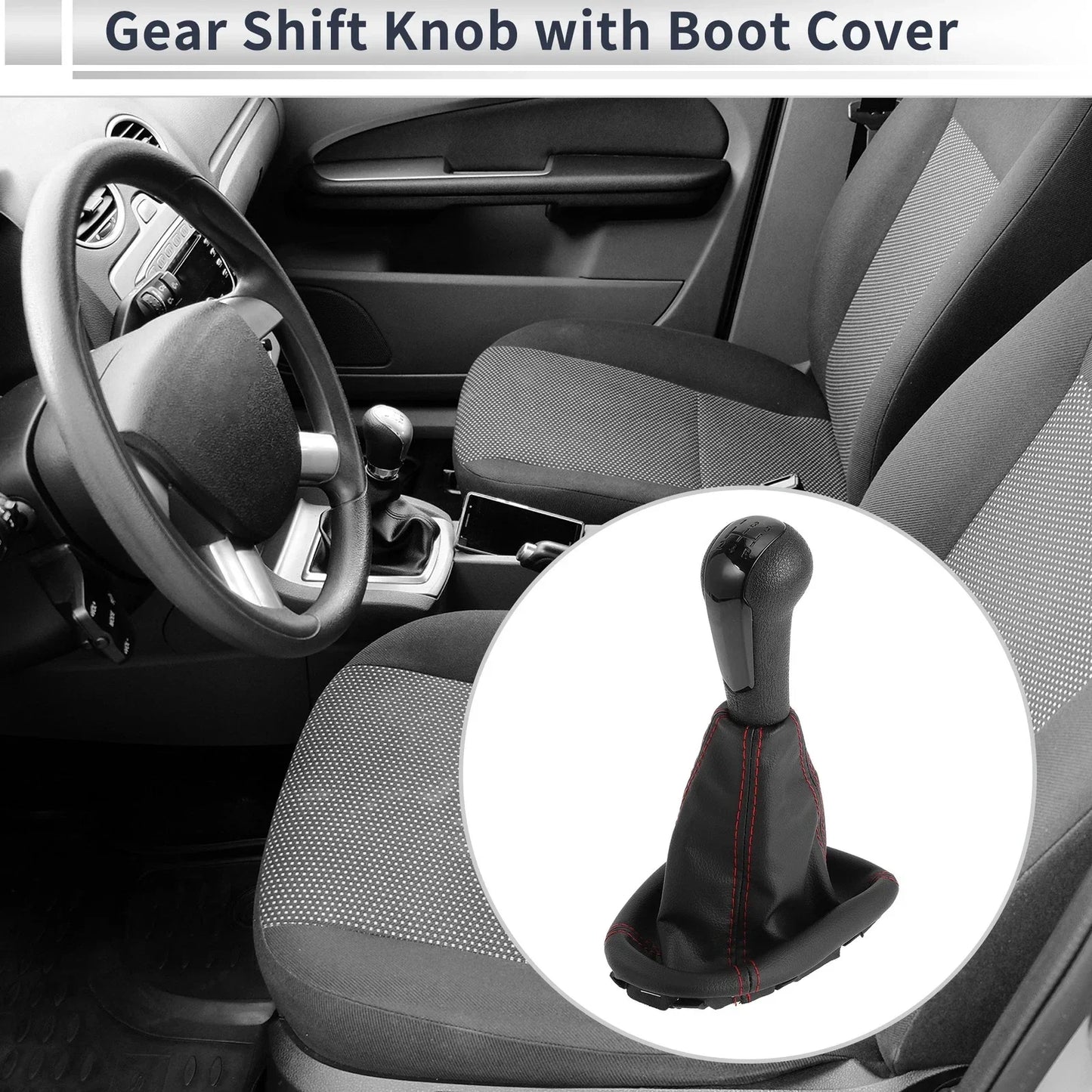 5 Speed Gear Shift Knob & Cover for Chevrolet Spark (2011-2015)