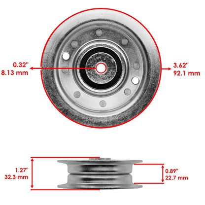 Deck Arm Pulley Replacement for John Deere X465 X475 X485 X495 X565 (2 Pack) (2005–2015)