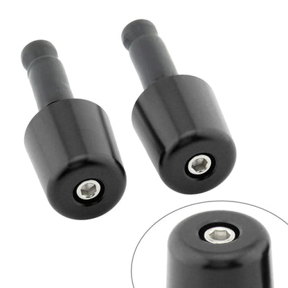 1.5" Black Handlebar Grips & End Caps for Universal Motorcycle
