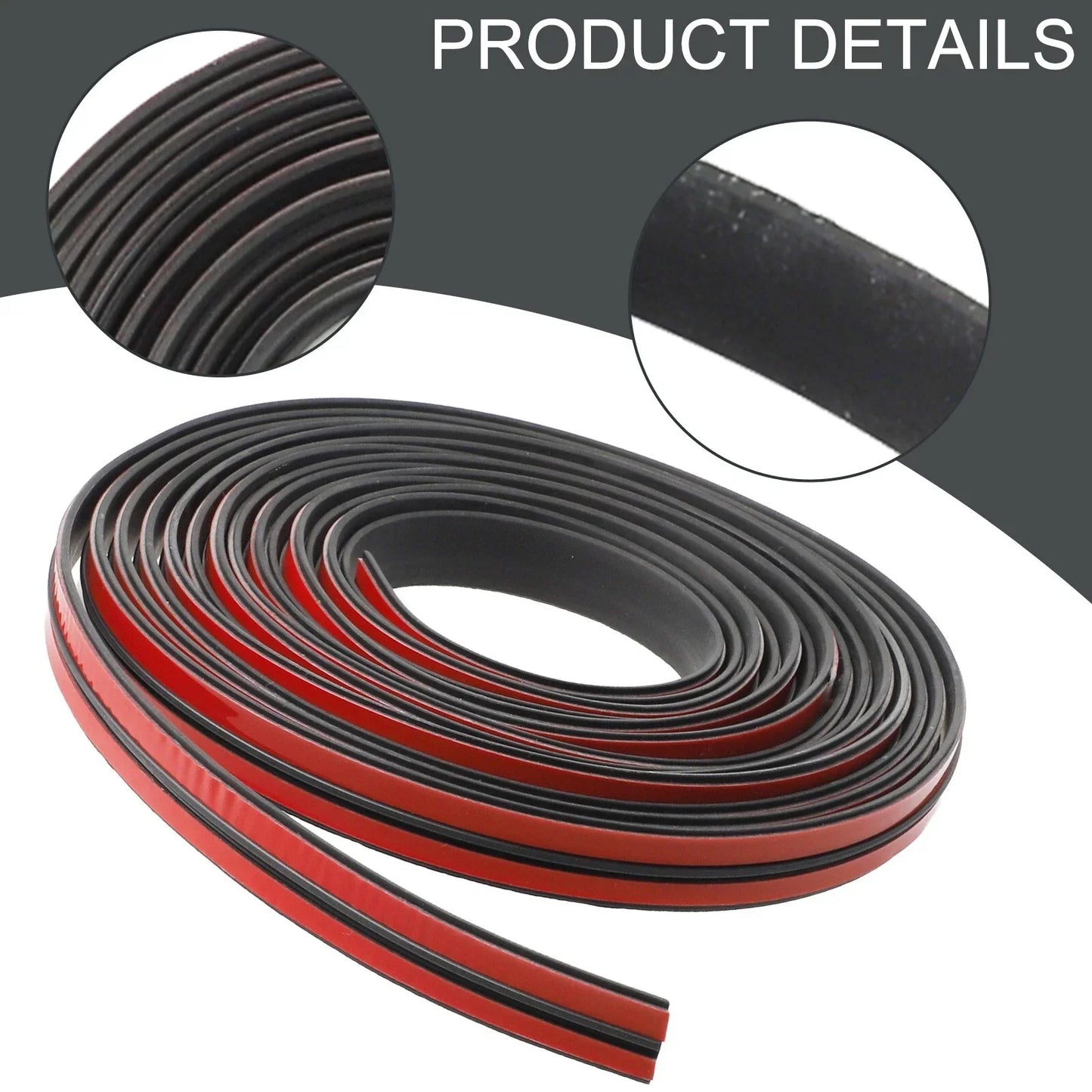 1.4cmx5m / Rubber Seal Strip for Car Windshield Sunroof Sealing Trim
