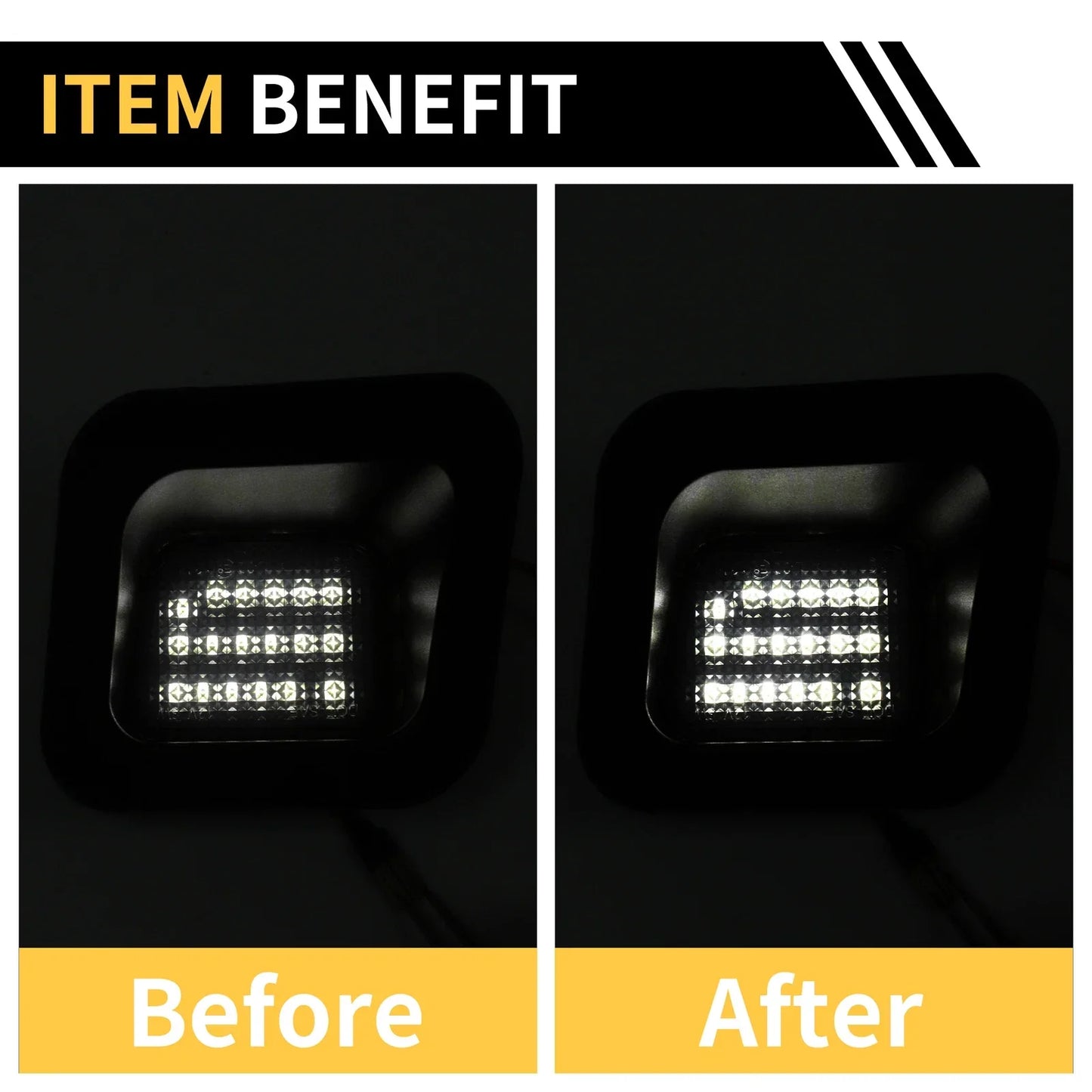 2 x License Plate Lights White for Dodge Ram 1500 2500 3500 (2010-2023)