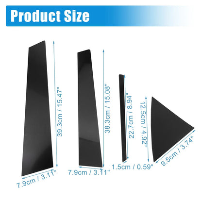 8pcs Car Pillar Post Side Door Window Covers for Hyundai Elantra (2017-2023)