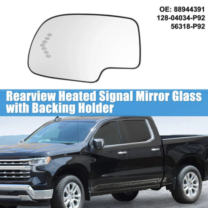 Heated Left Rearview Mirror Glass for Chevy Silverado Avalanche Suburban (2007-2014)