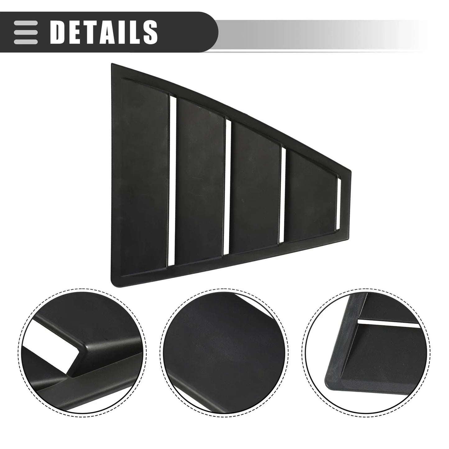 Rear Side Window Louvers Vent Covers for Hyundai Elantra (2017-2019)