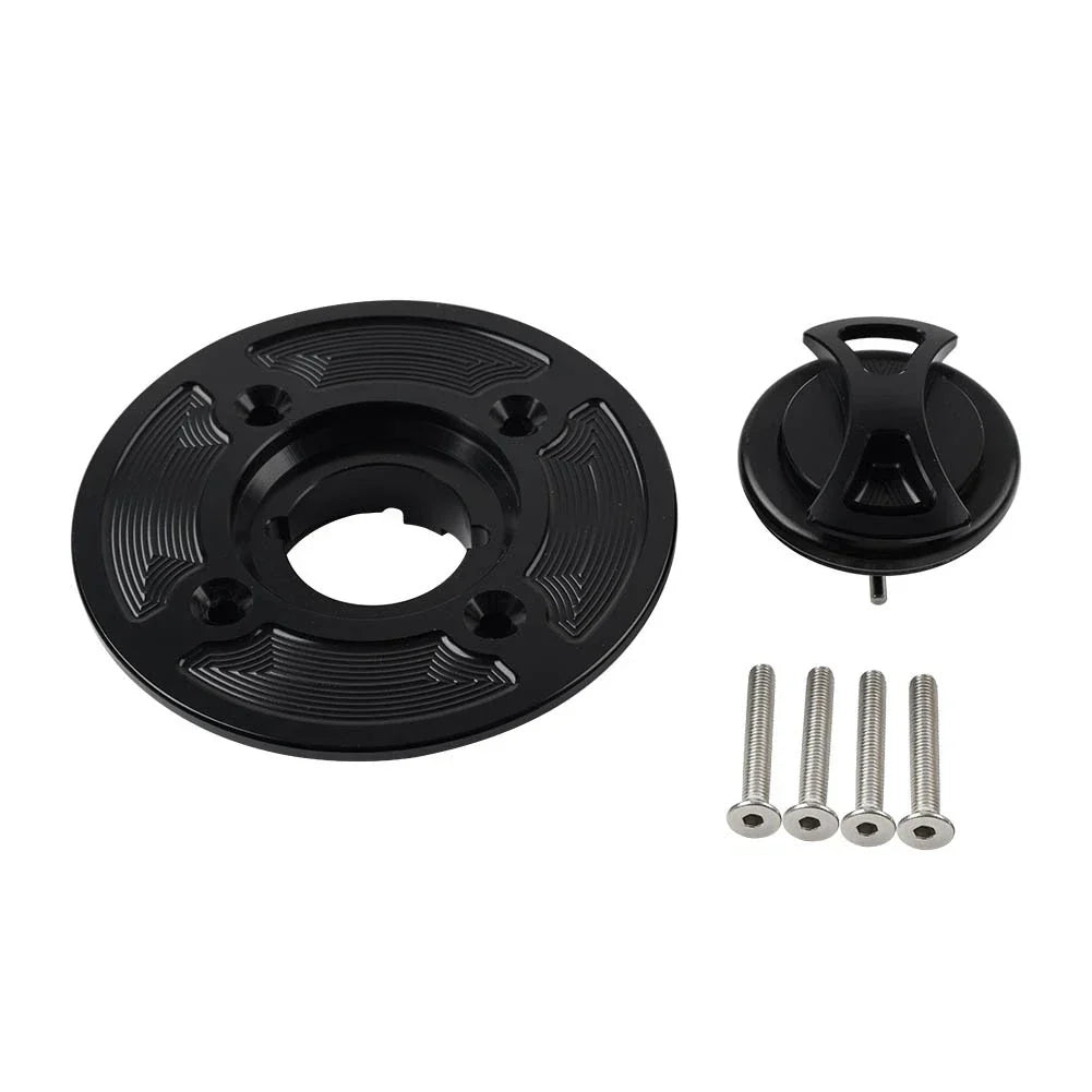 Fuel Gas Tank Cap Cover for APRILIA RSV1000 2004-2008, Tuono V4R 2011-2017, RSV4 R Black
