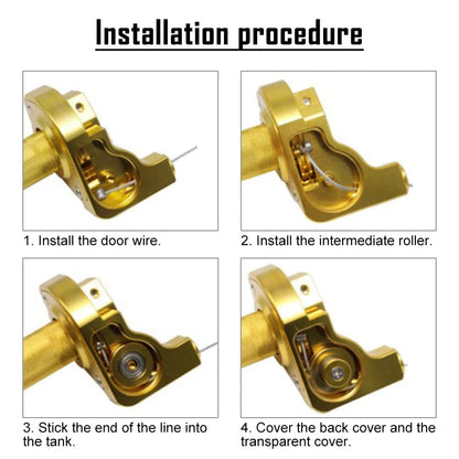 CNC 7/8'' Motor Handlebar Twist Throttle Grip for Universal Gold