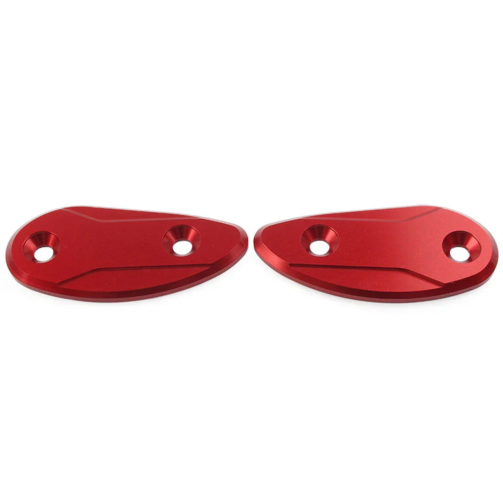 Red Rearview Mirror Block Off Base Plates for Honda CBR1000RR 2008-2017