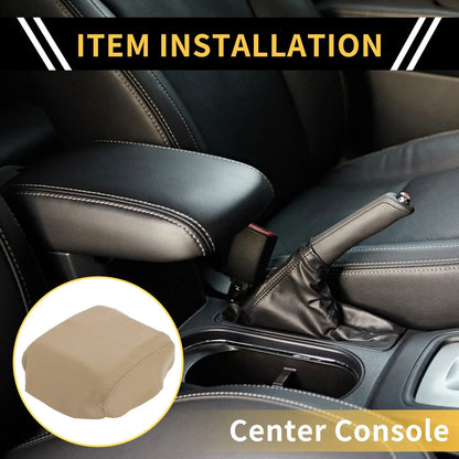 Center Console Cover for Honda Ridgeline 2006-2014 Microfiber Leather Beige