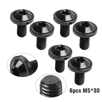 6 x Black Titanium M5x30mm Torx Head Screws for Bike Motorcycle