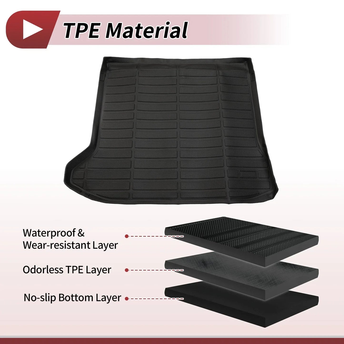 Trunk Mat for Hyundai Ioniq 5 2022-2024 TPE Cargo Liner & Accessories