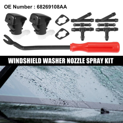 11pcs Front Windshield Washer Nozzle Kit for Dodge Durango (2011-2019)