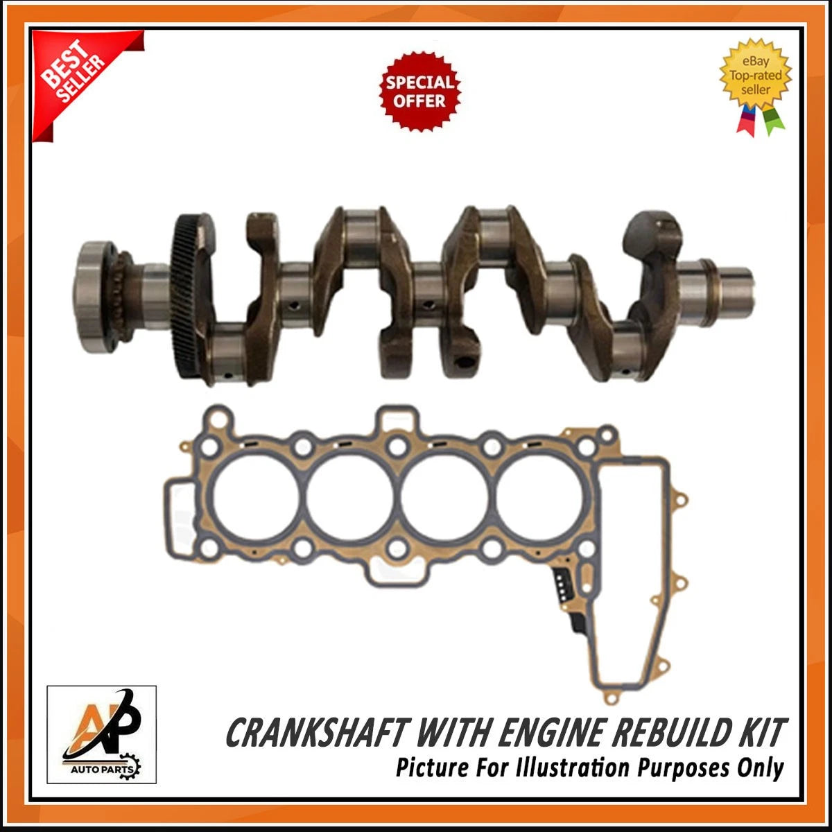 Crankshaft with Rebuild Kit for Jaguar XF F Pace 2.0D (2016–2020)