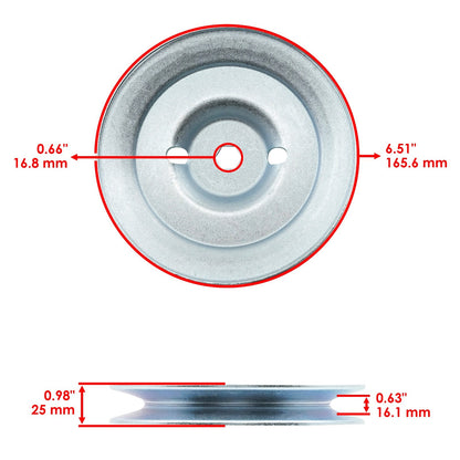 Deck Spindle Pulley Blade Replacement Kit for John Deere X300 X304 X324 (2010–2019)