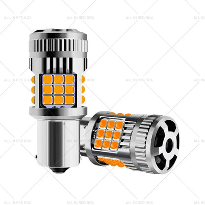 BA15S 1156 P21W No Hyper Flash LED Turn Signal Bulb for Car Amber