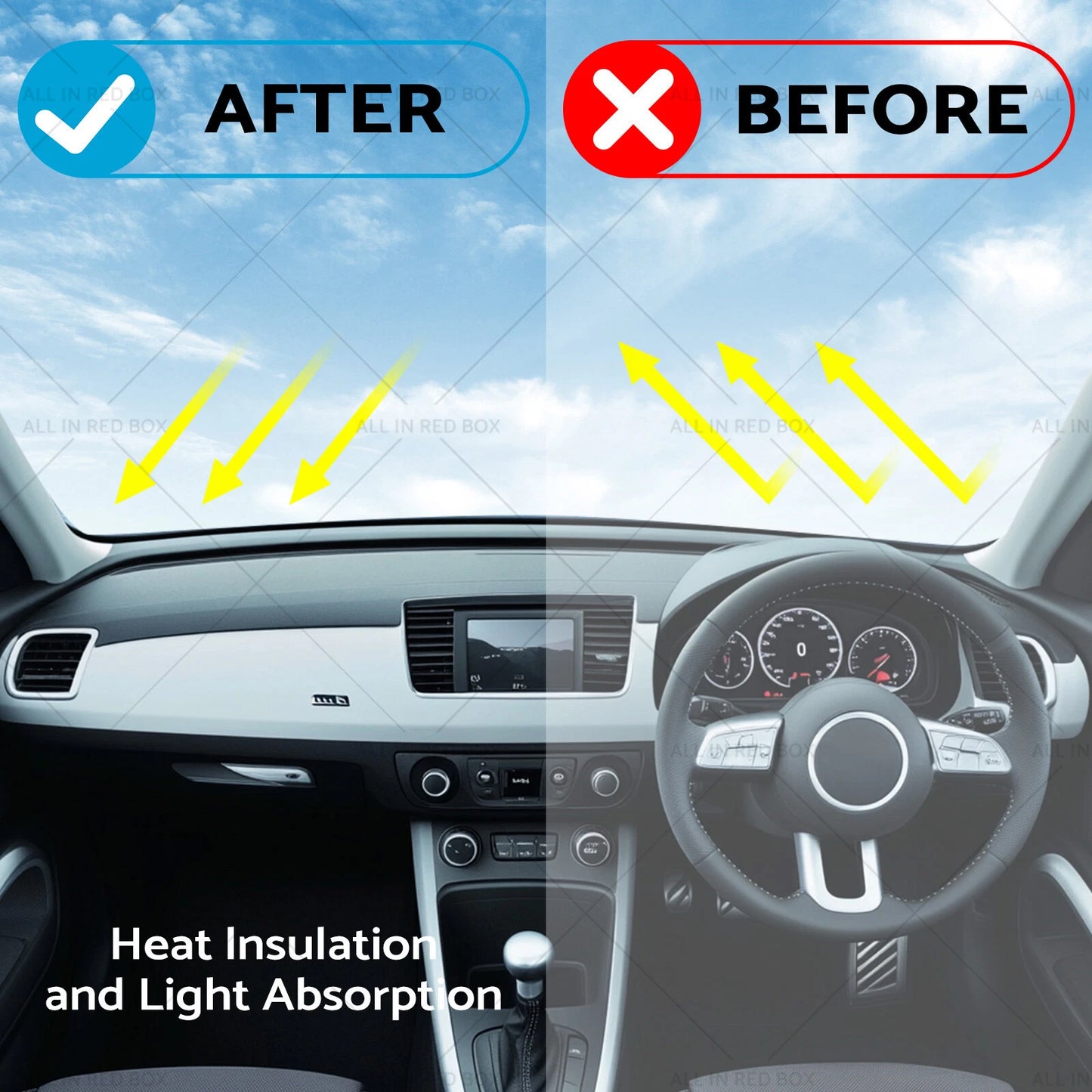 Non-Slip Dashboard Cover for Audi A1 (2012-2018) Black Polyester