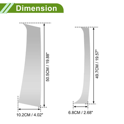 4 x Pillar Window Trim for Dodge Ram (1994-2001) Silver Tone