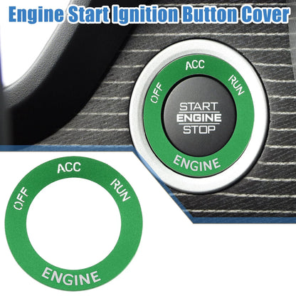 Engine Start Button Sticker for Dodge Charger Challenger Aluminum Alloy Green