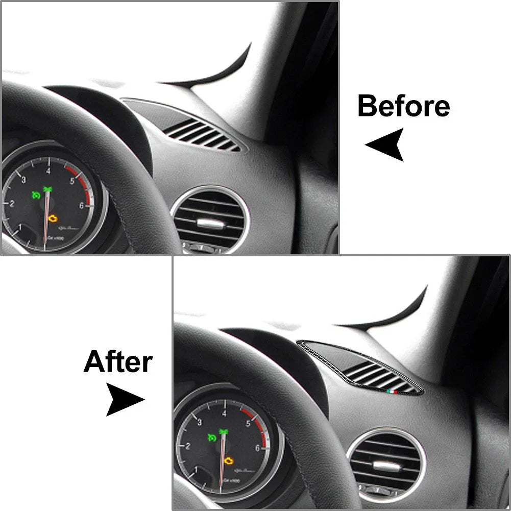 Black Side Air Vent Outlet Cover Trim for Alfa Romeo 159 Brera Spider